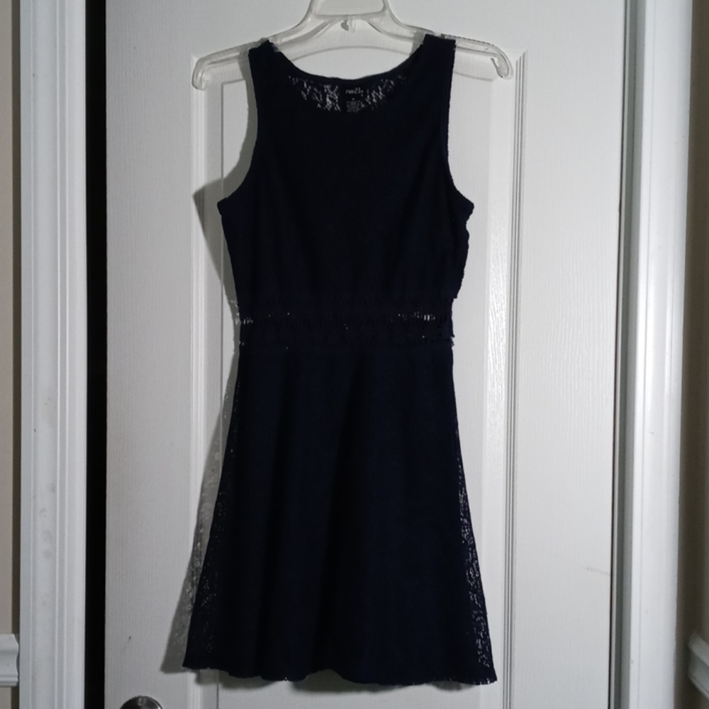 Navy patterned dress